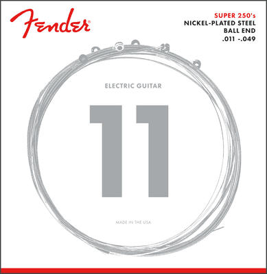 Fender Super 250M Nickelplated Steel 11-49  Electric  Guitar Strings