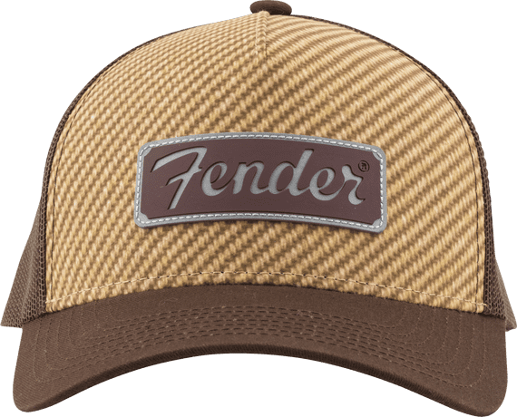 Fender Tweed Hat / Cap, Rubber Badge with Transition Logo, Brown
