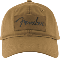 Fender Vintage Leather Badge Hat in Caramel