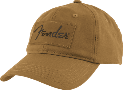 Fender Vintage Leather Badge Hat in Caramel