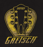 Gretsch Headstock Pick Graphic T-Shirt, Size Large, Black