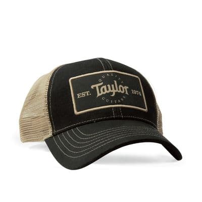 Taylor Trucker Patch Hat, Black/Khaki