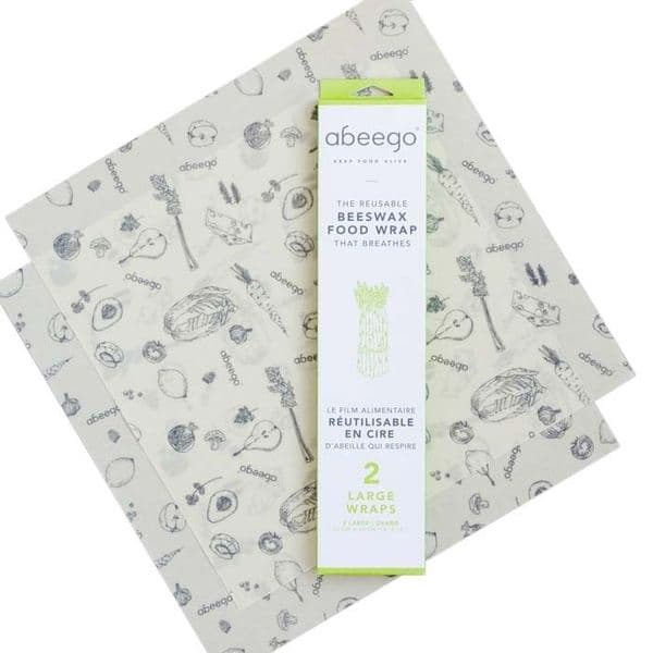 Abeego Beeswax Wrap Large 2 Flats Pack