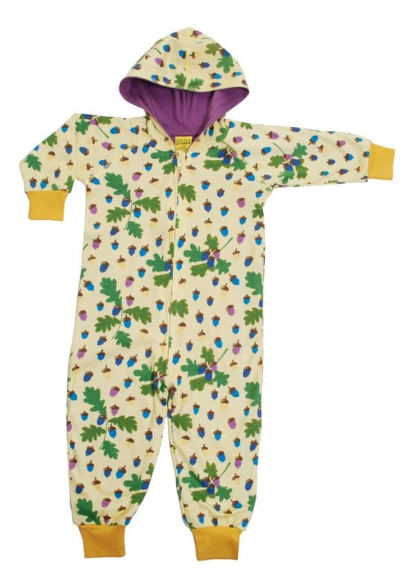 Duns Acorns Yellow Hooded Onesie