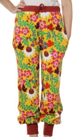 Duns Autumn Flowers Yellow Adult Baggy Pants