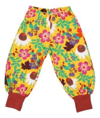Duns Autumn Flowers Yellow Baggy Pants