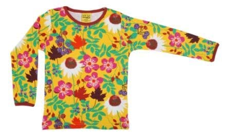 Duns Autumn Flowers Yellow Long Sleeve Top