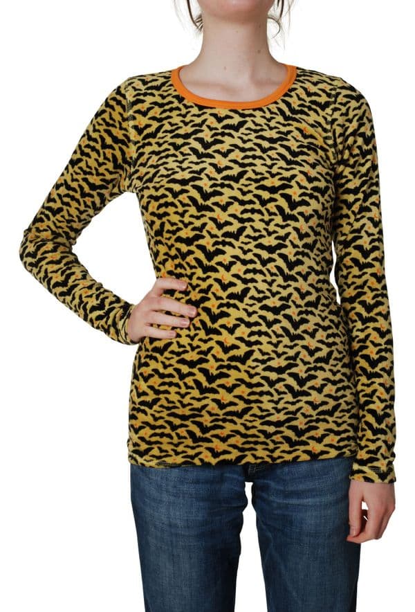 Duns Bats Apricot Adult Velour Top