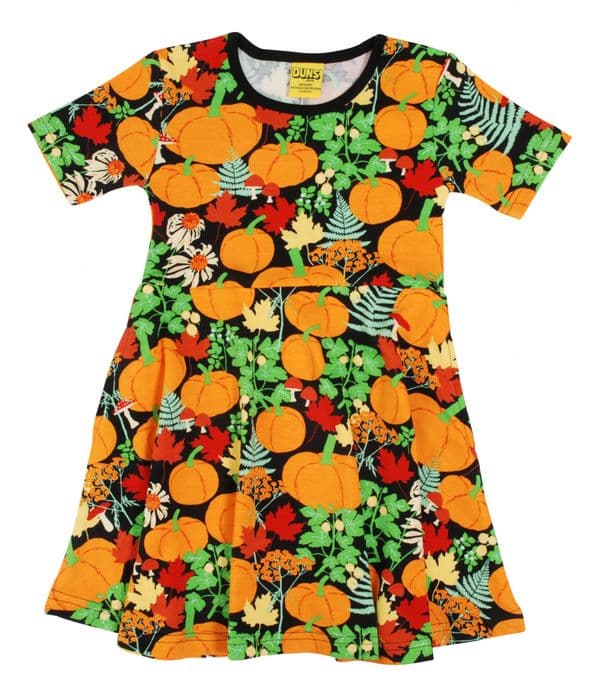 Duns Black Autumn Garden Skater Dress