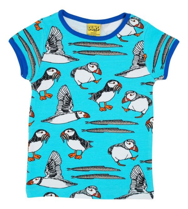 Duns Blue Puffin Short Sleeve Top