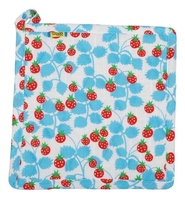 Duns Blue Wild Strawberries Kitchen Pot Holder