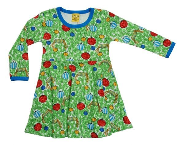 Duns Christmas Bauble Long Sleeve Skater Dress