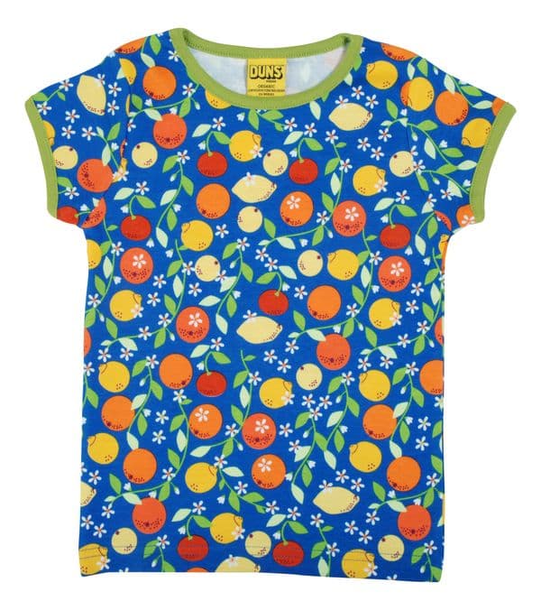Duns Citrus Blue Short Sleeve Top