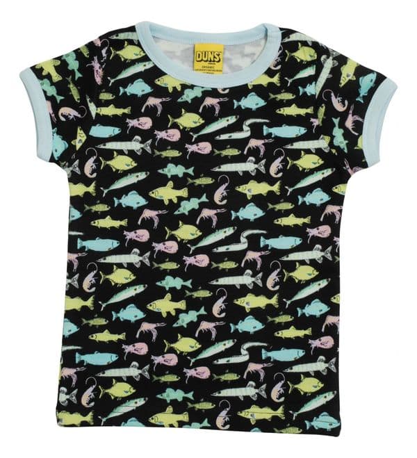 Duns Fish Black Short Sleeve Top