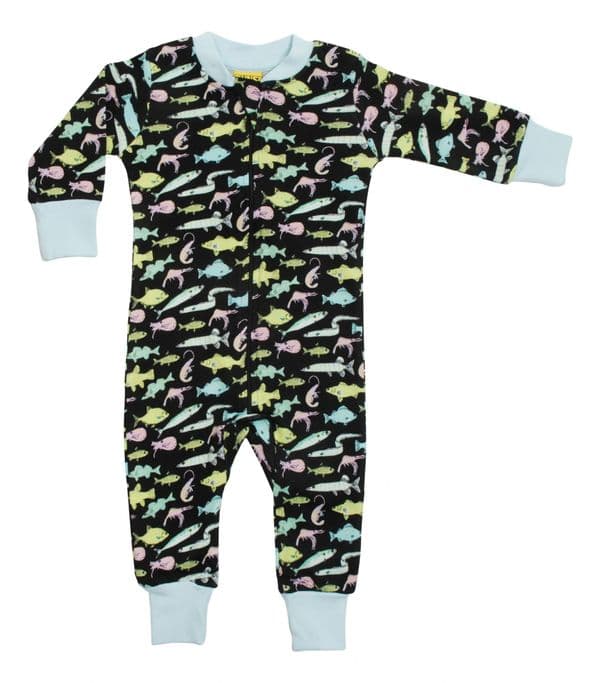 Duns Fish Black Zip Suit