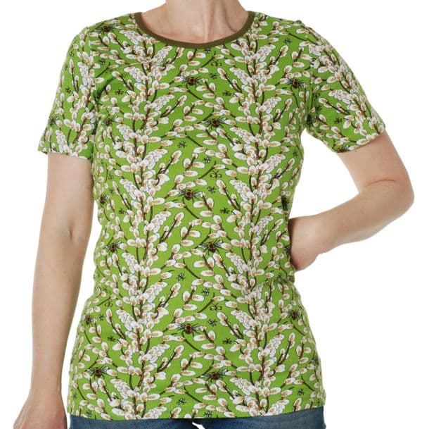 Duns Goat Willow Greenery Adult Short Sleeve Top