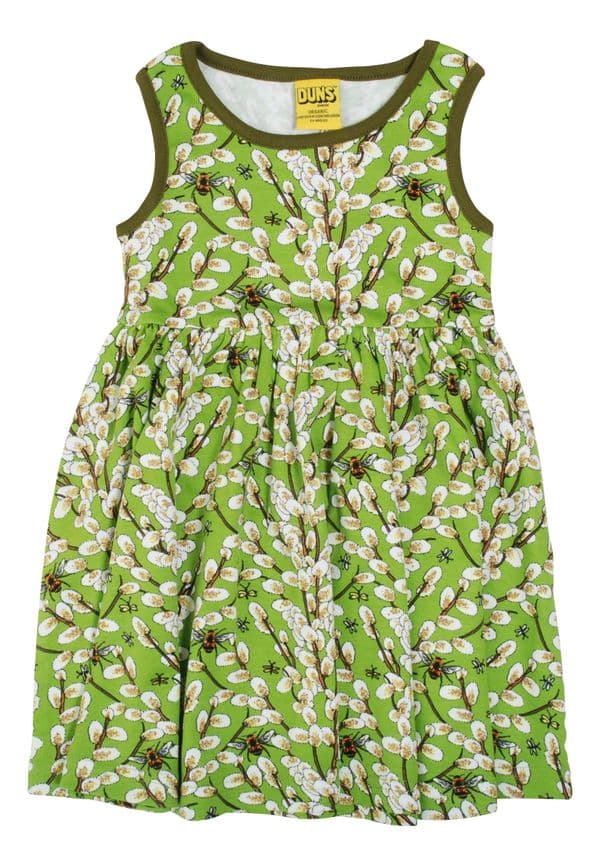 Duns Goat Willow Greenery Sleeveless Gather Dress