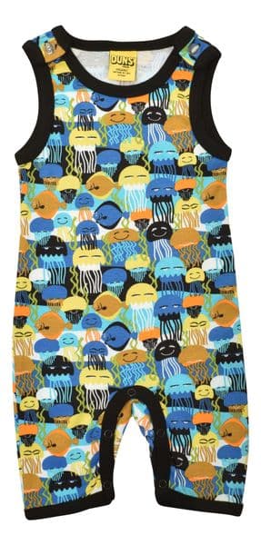 Duns Jellyfish Black Summer Dungarees