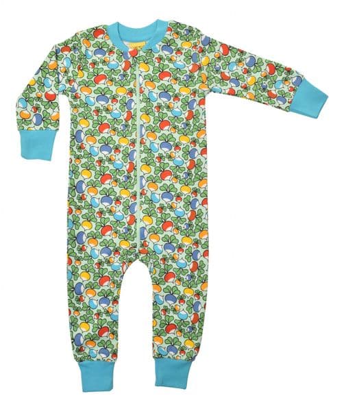 Duns Jumbled Radish Blue Zip Suit