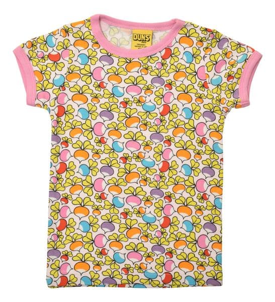Duns Jumbled Radish Pink Short Sleeve Top