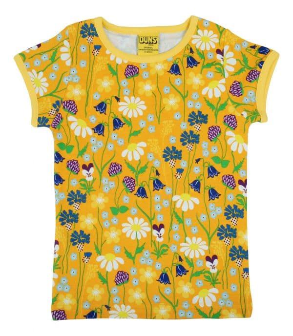 Duns Midsummer Flowers Yellow Short Sleeve Top