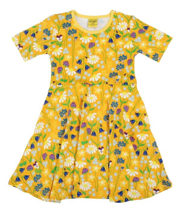 Duns Midsummer Flowers Yellow Skater Dress
