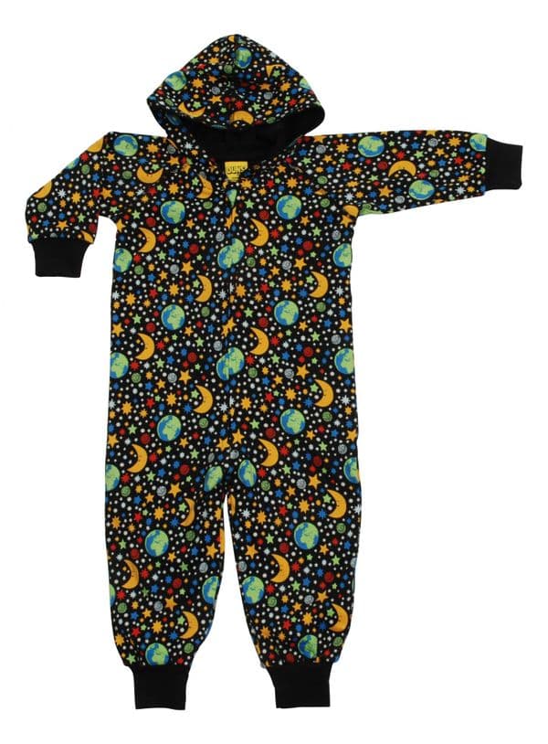 Duns Mini Mother Earth Black Hooded Onesie