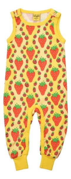 Duns Strawberries Yellow Dungarees