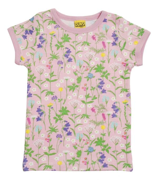 Duns Wild Flowers Pink Short Sleeve Top