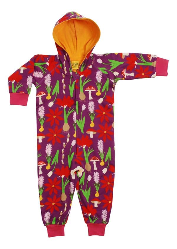 Duns Winter Flowers Hooded Onesie