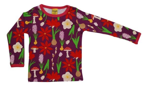 Duns Winter Flowers Long Sleeve Top