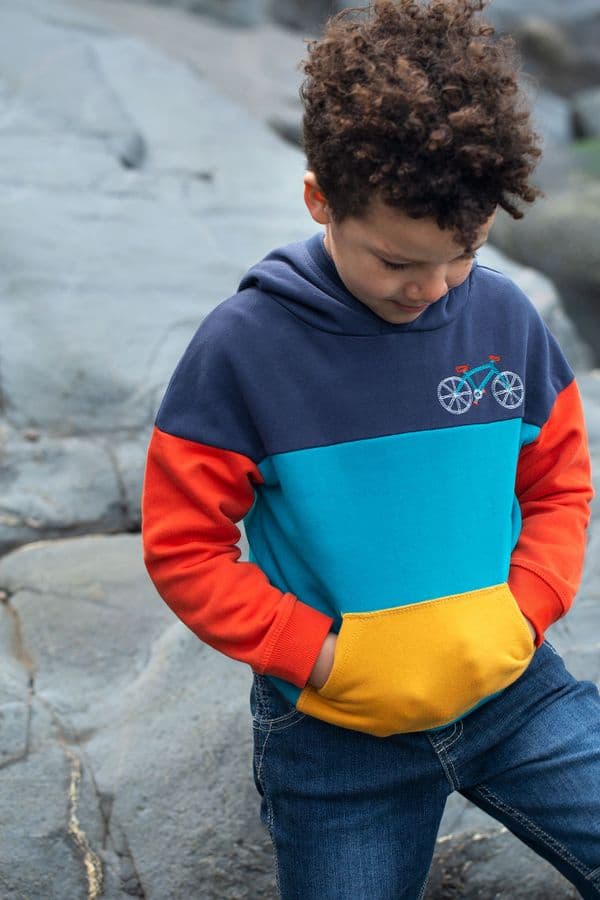 Frugi Bicycle Ben Colour Block Hoody