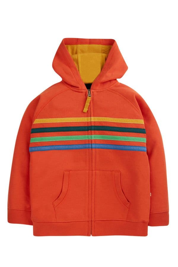 Frugi Bonfire Stripe Hayle Hoody