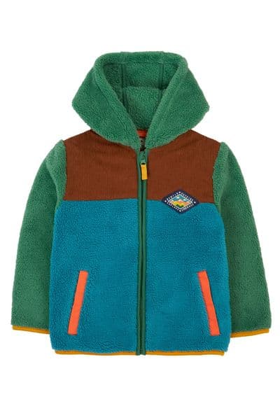Frugi Bracken Fleece Cord Jacket Holly Green Hotchpotch