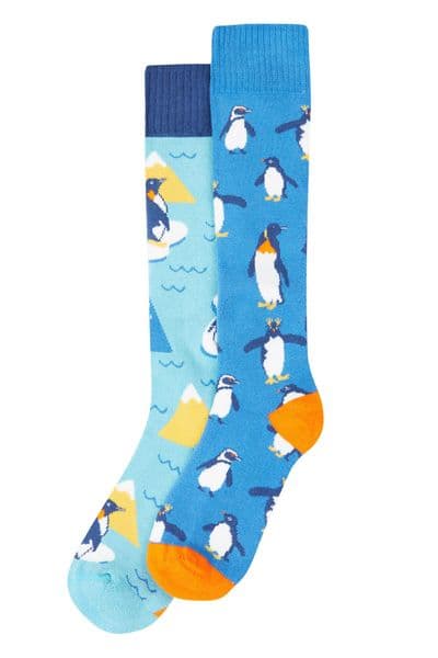 Frugi Brilliant Boot Socks Penguin 2 pack