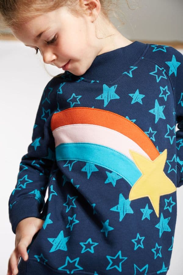 Frugi Camper Stars Rainbow Easy on Jumper