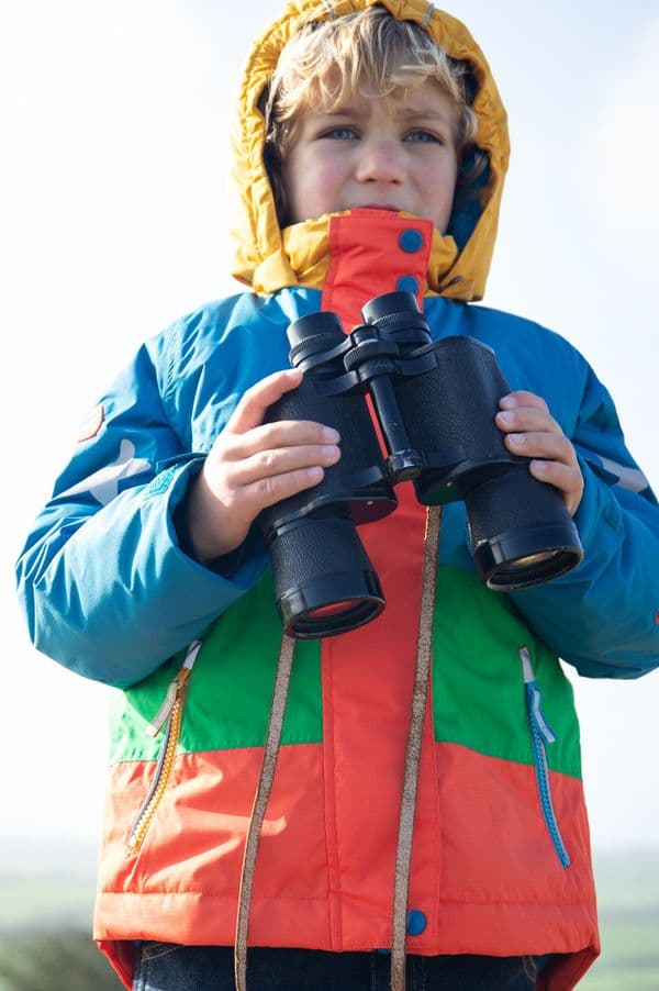 Frugi Chunky Rainbow Stripe Snow and Ski Coat