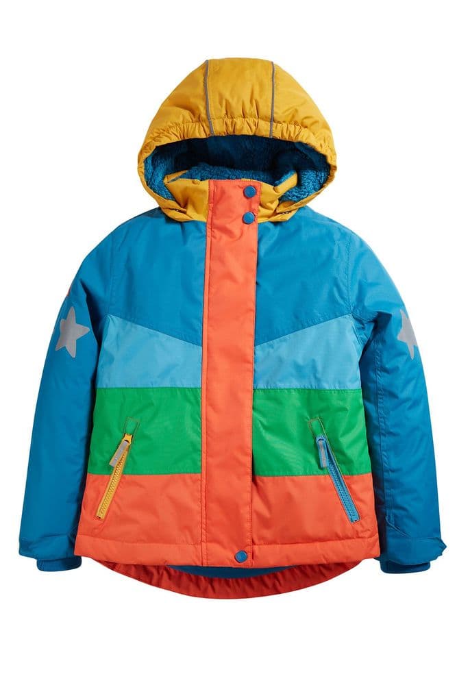 Frugi Chunky Rainbow Stripe Snow and Ski Coat