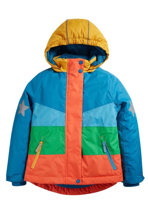 Frugi Chunky Rainbow Stripe Snow and Ski Coat