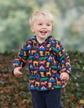 Frugi Cosy Button Up Jacket Circus Parade