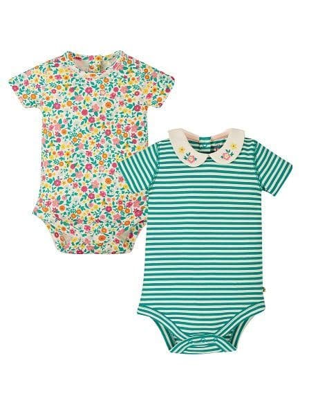 Frugi Flower Pretty Collar Body 2 pack