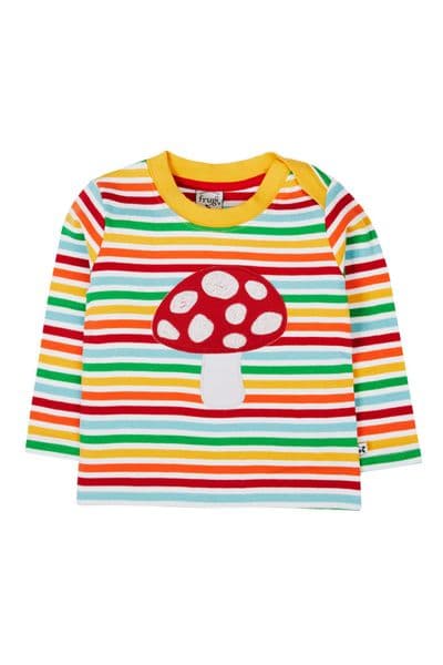 Frugi Fun-Guy Orion Rainbow Breton Top