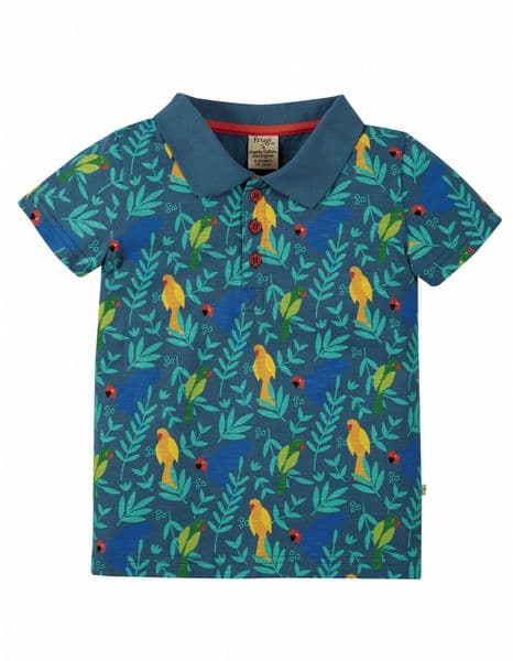 Frugi Indian Parakeets Penwith Polo Shirt