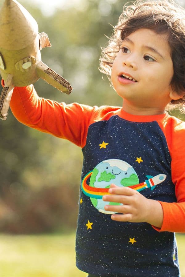 Frugi Indigo Rainbow World Alfie Nepp Top