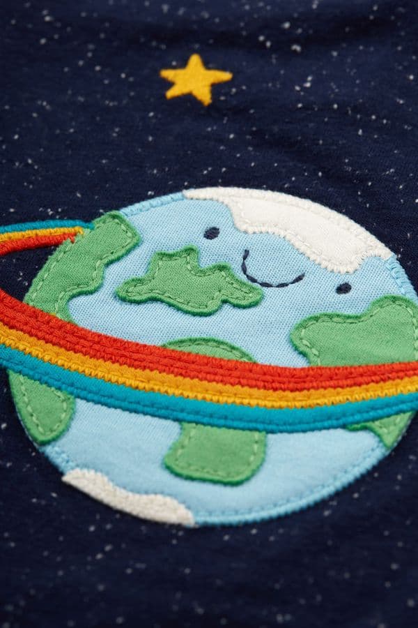 Frugi Indigo Rainbow World Alfie Nepp Top