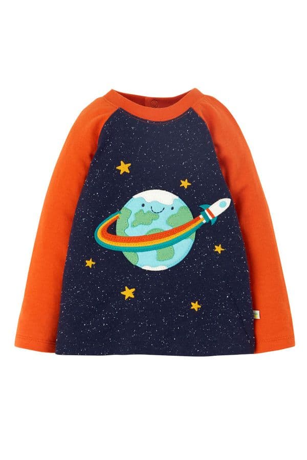 Frugi Indigo Rainbow World Alfie Nepp Top