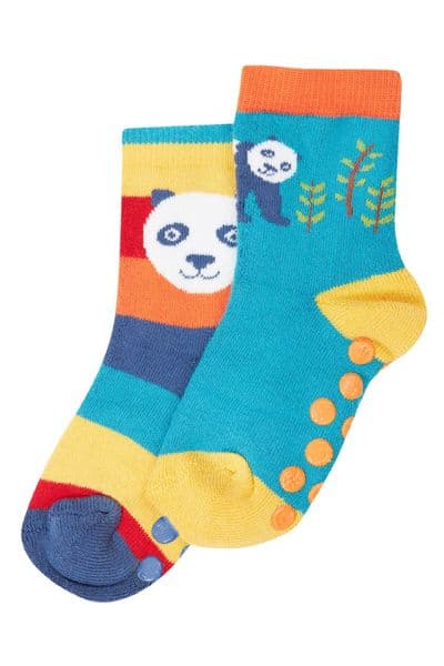 Frugi Panda Grippy Socks 2 pack
