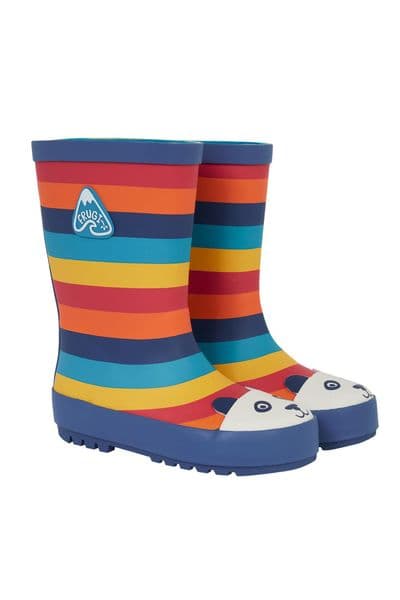 Frugi Panda Rainbow Puddle Buster Wellington Boots
