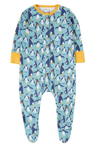 Frugi Penguin Waddle Lovely Babygrow