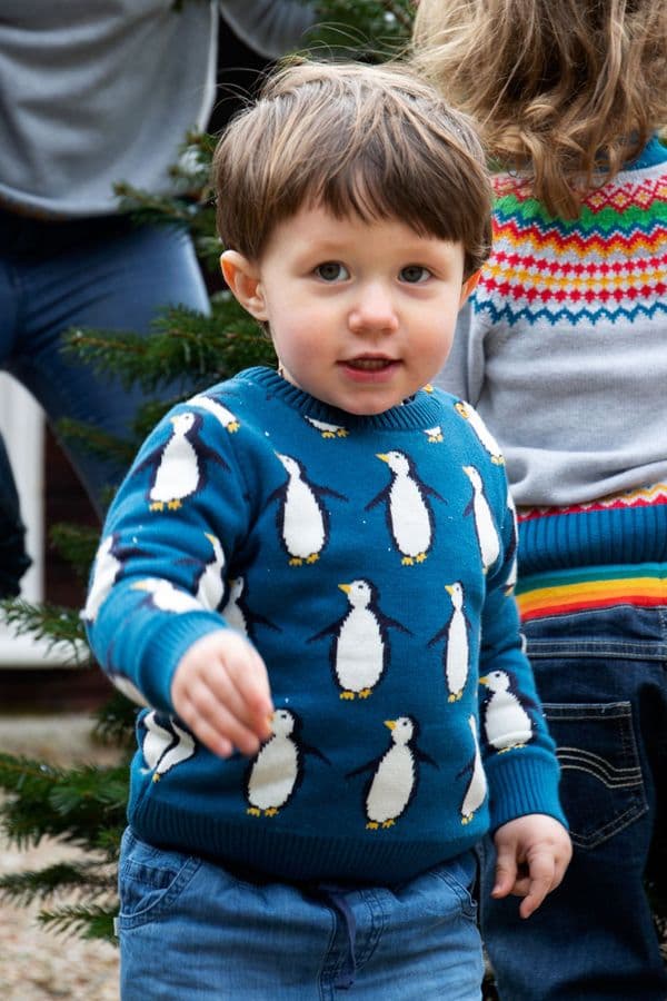 Frugi Penguins Jolly Knitted Jumper
